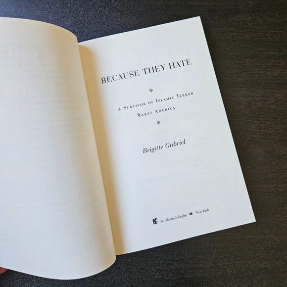 4/$20 Because They Hate: A Survivor of Islamic Terror‎ Warns America - Paperback - Picture 2 of 5